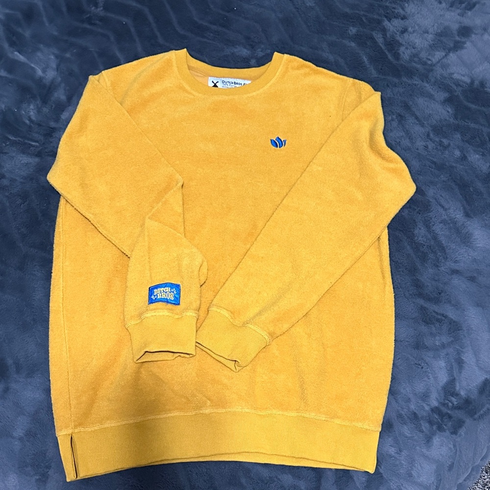 Dutch Bros Mustard Crewneck Sweater